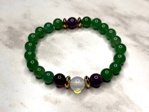 Green Aventurine & Amethyst Bracelet