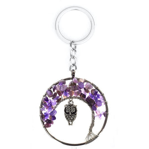 Chakra Crystal "Keep Close" Tree of Life Necklace