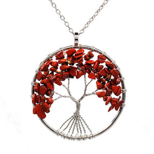 Chakra Crystal "Keep Close" Tree of Life Necklace