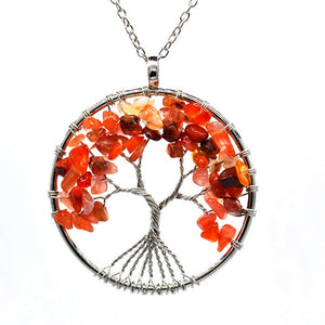 Chakra Crystal "Keep Close" Tree of Life Necklace