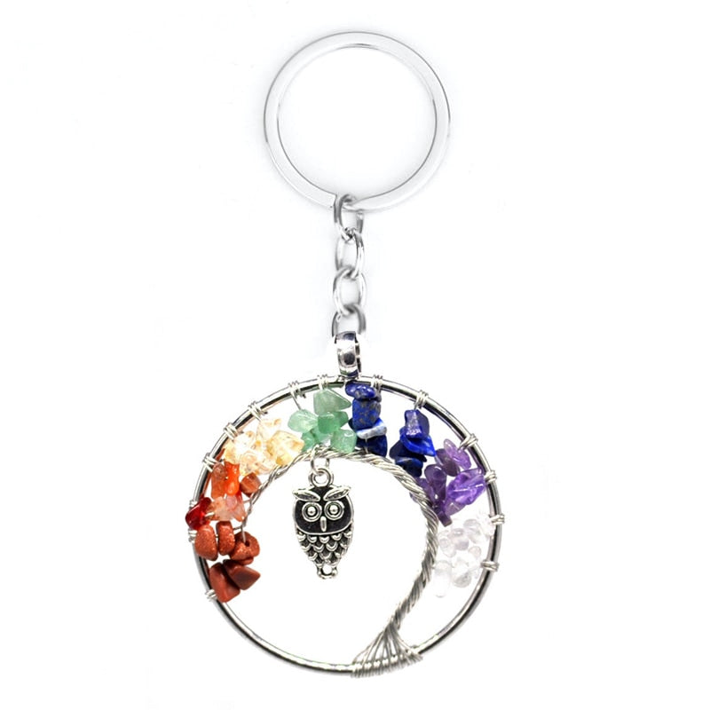 Chakra Crystal "Keep Close" Tree of Life Necklace