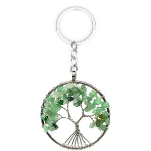 Chakra Crystal "Keep Close" Tree of Life Necklace