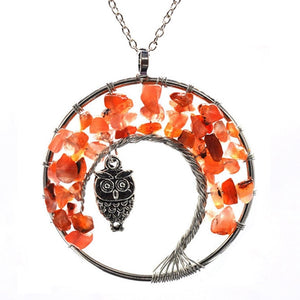 Chakra Crystal "Keep Close" Tree of Life Necklace