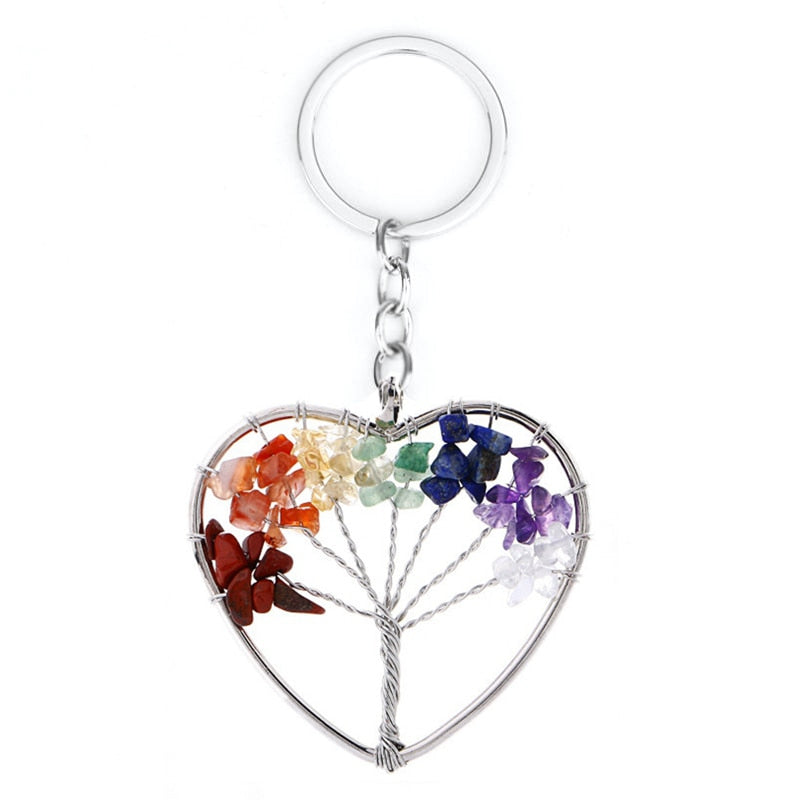 Chakra Crystal "Keep Close" Tree of Life Necklace