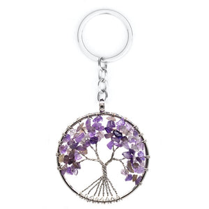 Chakra Crystal "Keep Close" Tree of Life Necklace