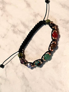 Chakra & Jade Macramé Bracelet