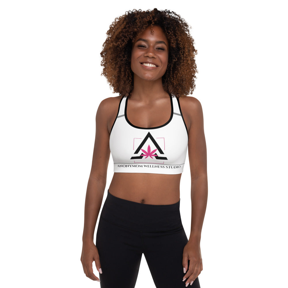 Pretty in Pink Leaf Sports Bra