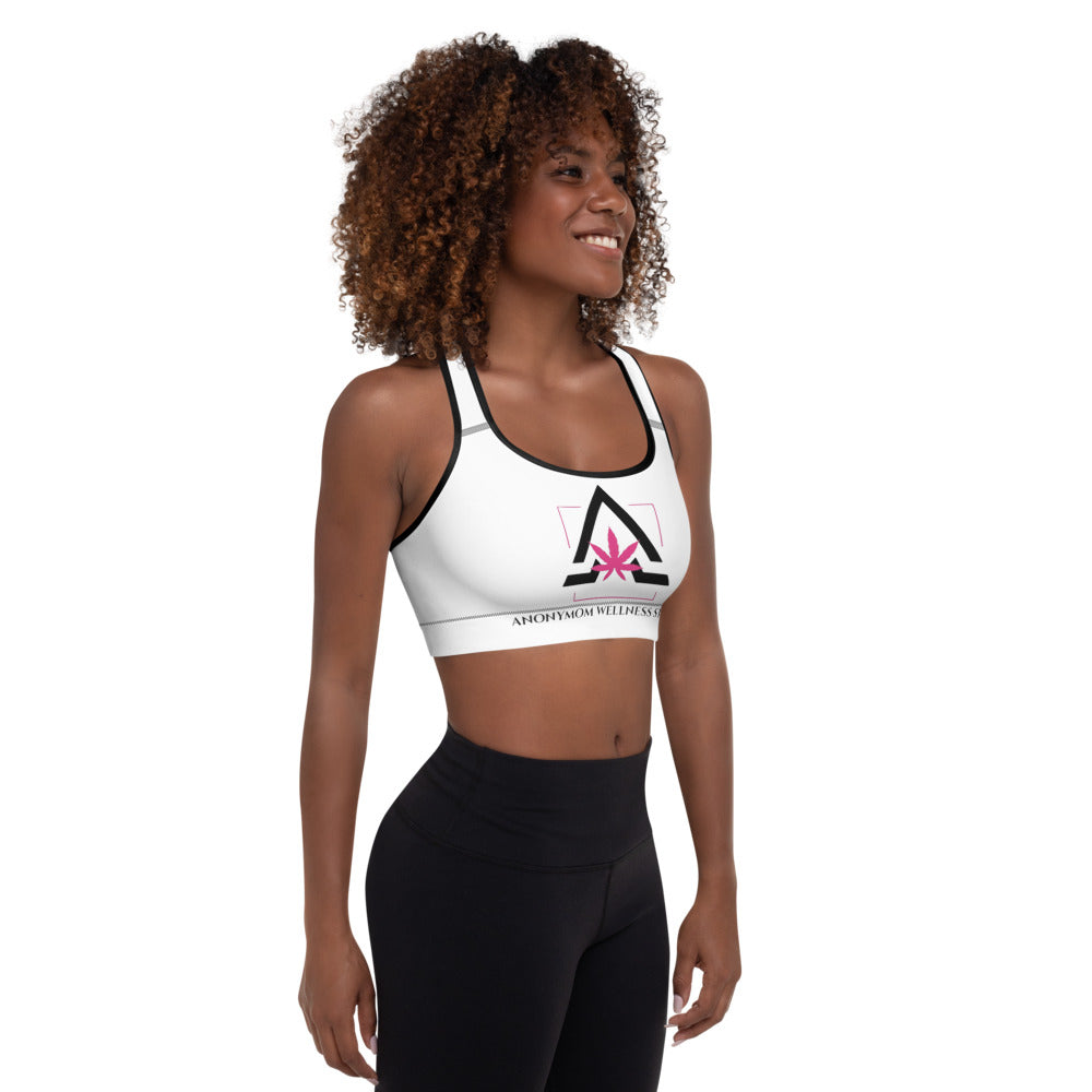 Pretty in Pink Leaf Sports Bra